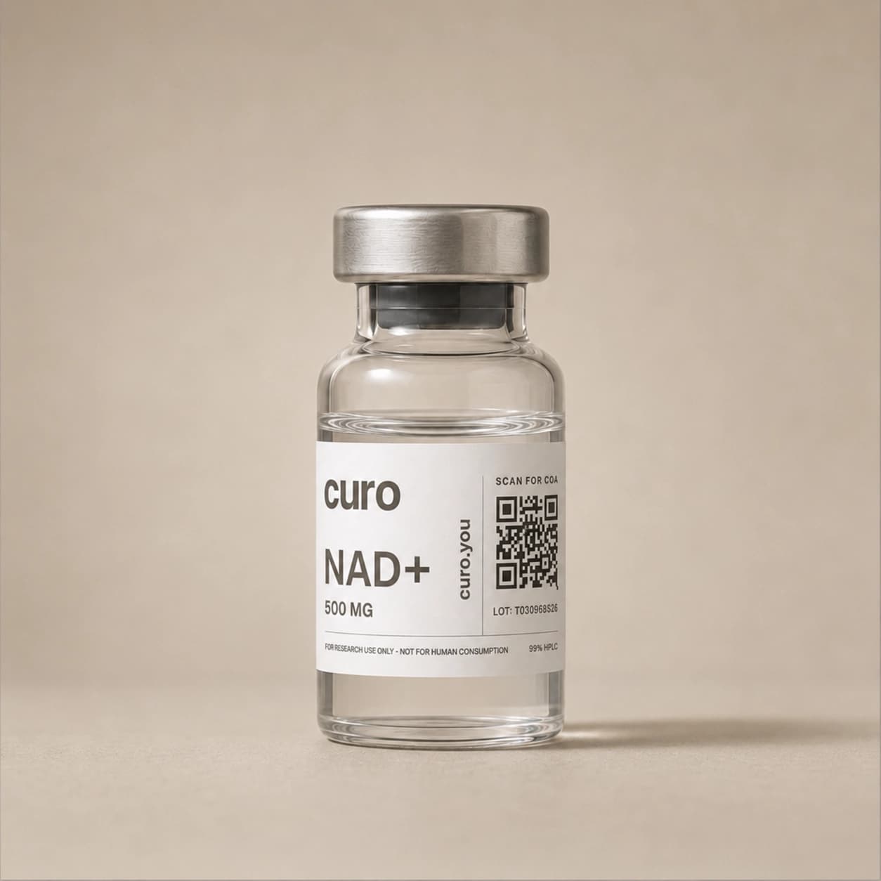 Curo NAD+ research vial